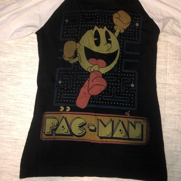 Women’s Pac-Man Baseball Tee - Picture 2 of 2
